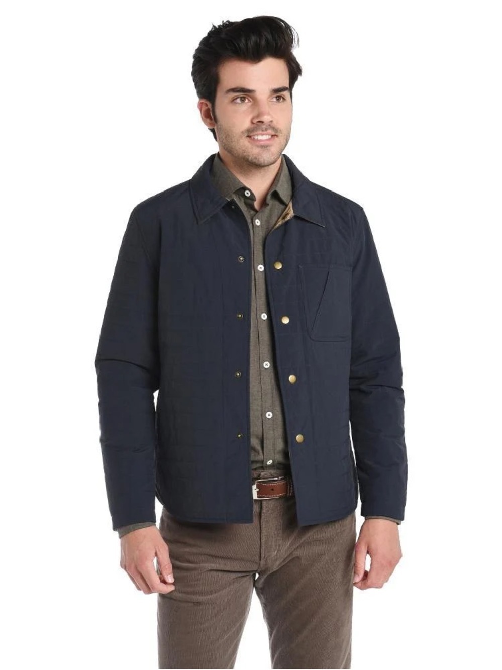 Billy Reid The Leroy Shirt Jacket Mens XXL Snap Button Water Repellent Blue